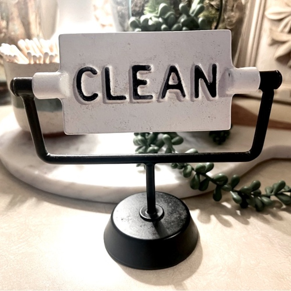 Hearth & Hand with Magnolia Reversible Dishwasher Sign  (Clean/Dirty)
